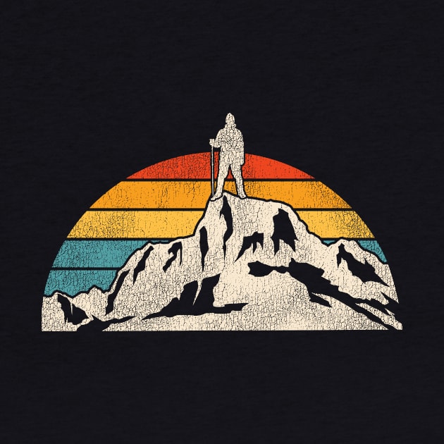 Hiking Retro Mountain Hiker by shirtsyoulike